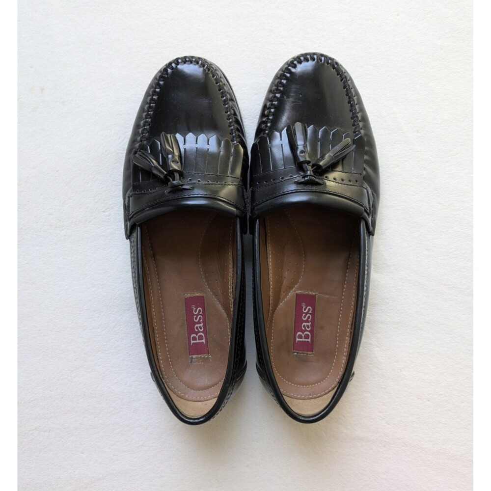 Bass Weejun Slip-On Black Tassel Men's Dress Shoes Size 8.5 EE